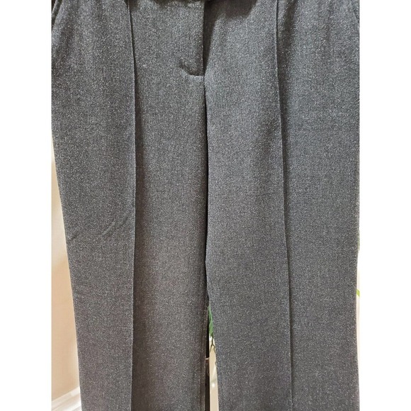 DKNY Women's Gray Wide Leg Zipper Front Slash Pockets Casual Pants Size 8 - Picture 4 of 13